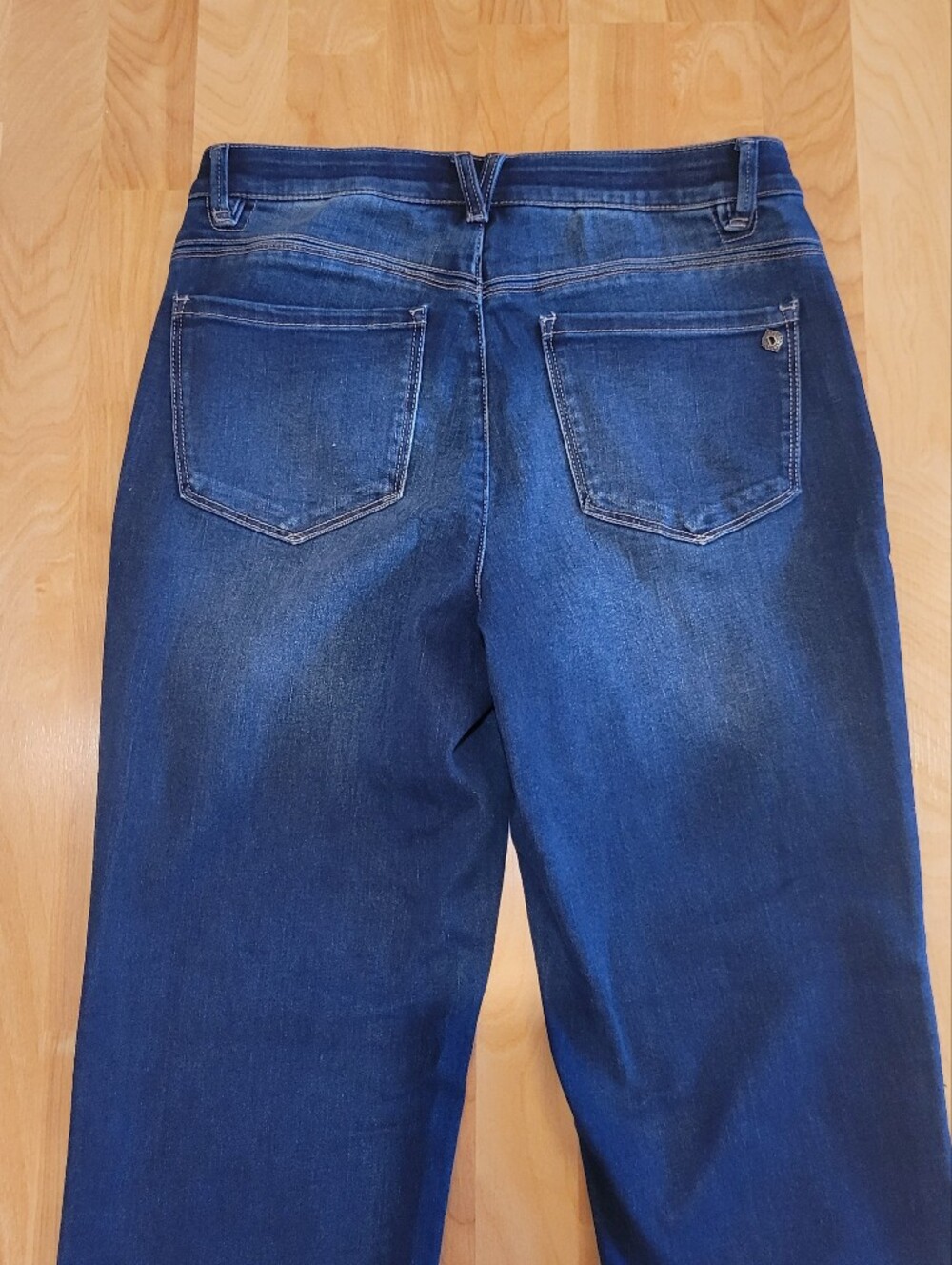 Democracy High Rise Straight Leg Jeans Indigo Blue Denim Size 12 - Picture 9 of 9